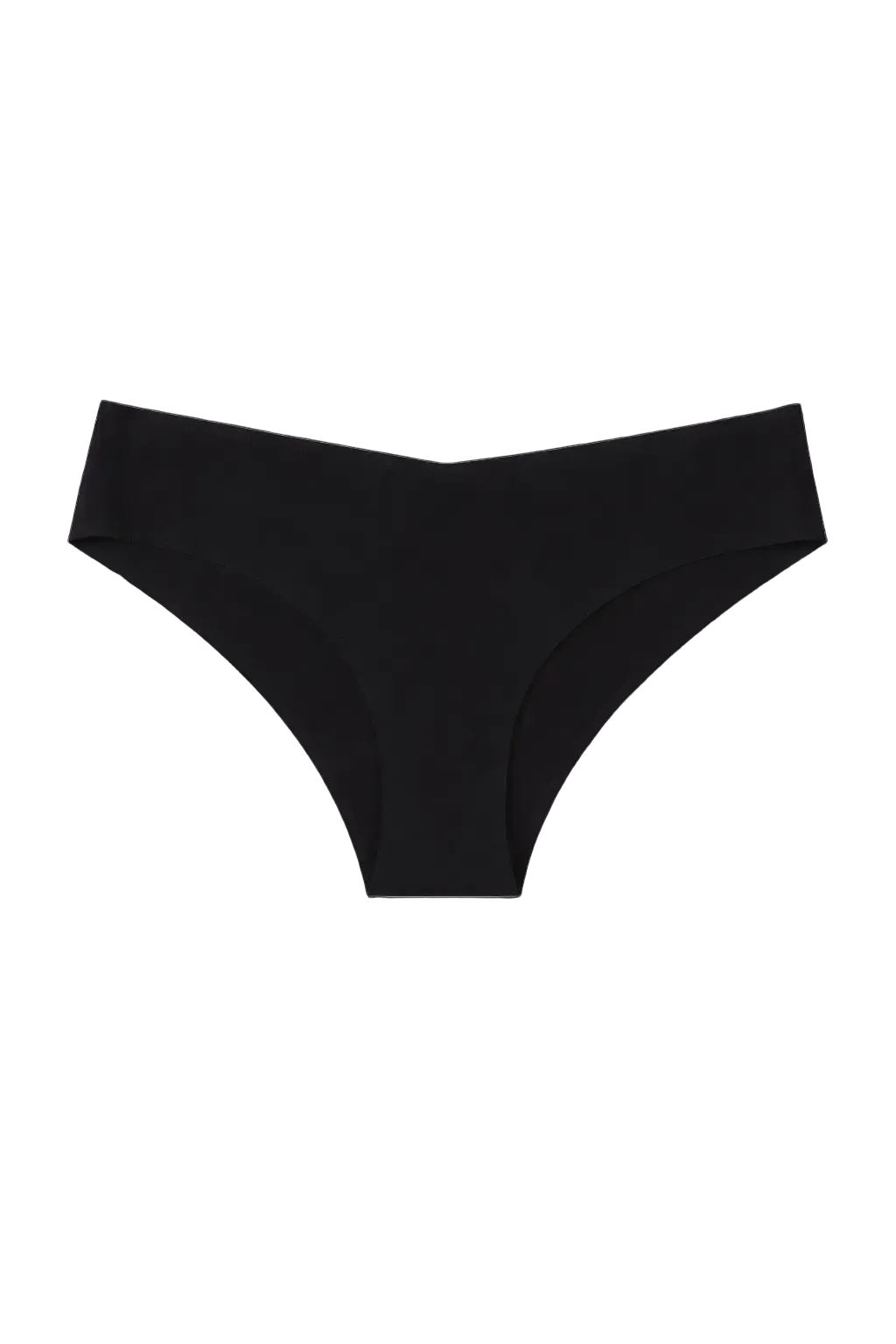 Black bikini bottom on a white background